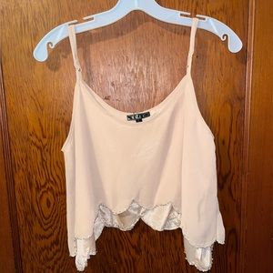 Flowy top with scalloped & beaded edges